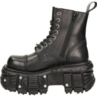 👉 Veterboots glad leer vrouwen zwart New Rock M.Tank 083-C1 8720251375826