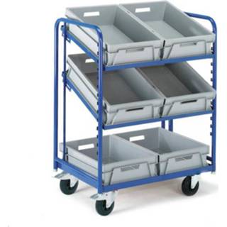 👉 ROLLCART 16-4334 Etagewagen Staal Poedercoating Laadvermogen (max.): 200 kg Gentiaan-blauw (RAL 5010)