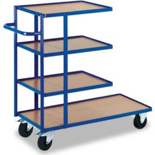 👉 ROLLCART AUG 20 Trolley Staal Poedercoating Laadvermogen (max.): 150 kg Gentiaan-blauw (RAL 5010)