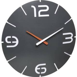 👉 TFA Dostmann 60.3536.07 Wandklok Zendergestuurd 350 mm x 35 mm Zonnegeel