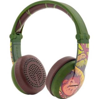 👉 Headset groen kinderen Onanoff Wave Affe Bluetooth, Kabel Kinder On Ear stereo