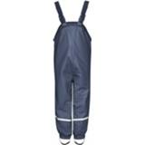 👉 Playshoes - Kid's Fleece-Trägerhose - Regenbroek maat 128, blauw