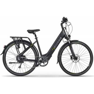 👉 Elektrische Dames Fiets 28 inch met lage instap Ecobike X-cross Zwart 468Wh