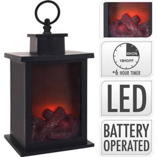 👉 Lantaarn active S.I.A. Decoratieve Led met Open Haard Effect op Batterijen 24 cm 8719987178849