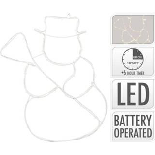 👉 Batterij active S.I.A. LED Verlichting Sneeuwpop 60 LEDs IP44 + Timer op 8719987738326