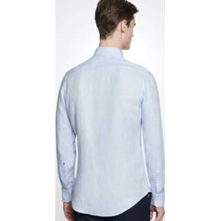 👉 Seidensticker Overhemd Linnen Shaped Fit Blauw (01.294660 - 11)