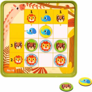 👉 Papier One Size meerkleurig Tooky Toy sudoku bos junior 17,5 x cm 24-delig 6970090041075