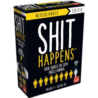 👉 One Size zwart Spel Shit Happens Voor Sukkels Die Geen Engels Kunnen 8711808765481