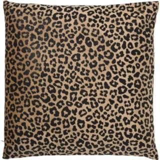 👉 Polyester bruin Kussen velvet - luipaard 45x45 cm 8716963147172