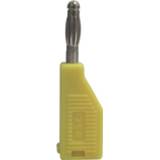 👉 TRU COMPONENTS TC-R8-B19 Y Pluimstekker Stekker, recht Stift-Ø: 4 mm Geel 1 stuk(s)