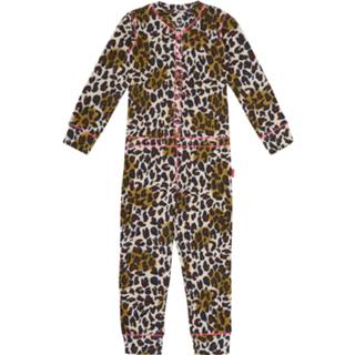 👉 Meisjespyjama bruin meisjes Claesens pyjama jumpsuit - panter 8717753632533