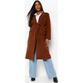 👉 Nepwollen Badjas Met Ceintuur, Chocolate