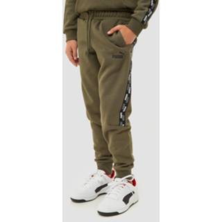 👉 Joggingbroek groen kinderen olive Puma power tape 4063699443233