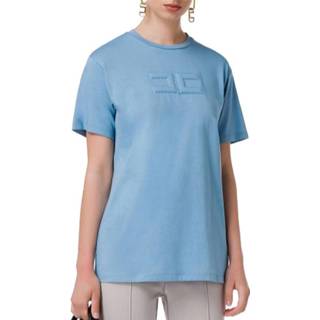 👉 Shirt vrouwen blauw T-Shirt Logo Embossed