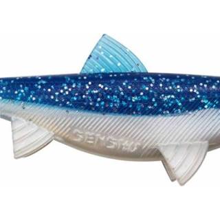 👉 Wit blauw Senshu Real Fin Shad 8 - Flaky Blue 8cm 4g 4 Stuks 4251439328418