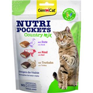 👉 Kattensnack Gimcat Nutri Pockets - Eend Rund Kalkoen 150 g 4002064419183