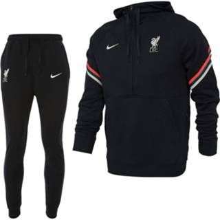 👉 Trainingspak trainingspakken kinderen zwart rood Nike Liverpool Travel Fleece 2021-2022 Kids