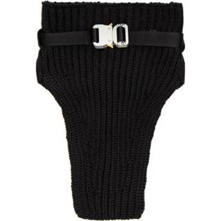 👉 Onesize unisex zwart Metal Buckle neck warmer