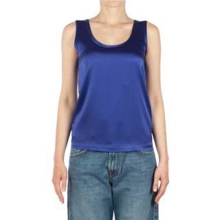 👉 Sleeveless vrouwen blauw Top