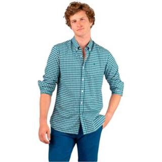 XL male groen Camisa Oxford Check