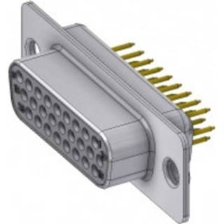 👉 F-connector Deltron Connectors HD-D26 SY/2 D-sub bus 180 ° Aantal polen: 26 Solderen, Pinnen 1 stuk(s) 2050006056455