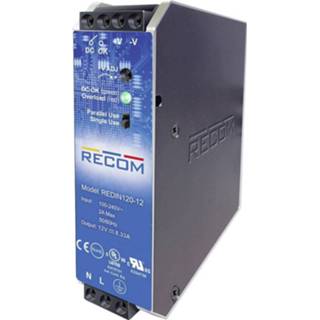👉 Netvoeding RECOM REDIN120-12 DIN-rail 12 V/DC 8.33 A 120 W 1 x 2050006596883