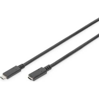 👉 Digitus USB-kabel USB 3.2 Gen1 (USB 3.0 / USB 3.1 Gen1) USB-C stekker, USB-C bus 70.00 cm Zwart Stekker past op beide manieren
