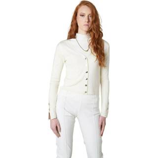 👉 XL vrouwen wit Cardigan bottoni ai polsi