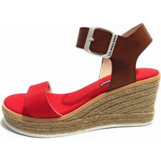 👉 Suede canvas vrouwen rood Scarpe Zeppa Niva TC 70 PL 20 Ds17Up07 1635017890956