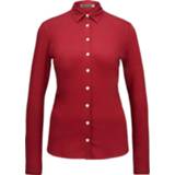 👉 L vrouwen rood Jerseybluse aus organischer Pima-Baumwolle