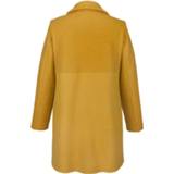 👉 Mantel vrouwen geel effen opgestikte zakken mannen kunstvezels MIAMODA 4055706326790