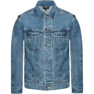👉 S male blauw Stonewashed denim jacket 3613060068520