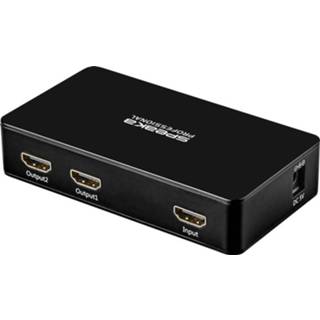 👉 SpeaKa Professional HSP460-12 2 poorten HDMI-splitter Ultra HD-geschikt 3840 x 2160 Pixel Zwart