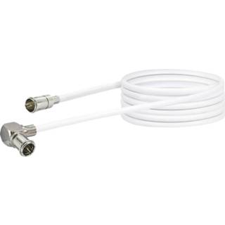 👉 Schwaiger Antenne Aansluitkabel [1x F-quickstekker - 1x Mini-DAT-stekker] 9.00 m 90 dB Wit