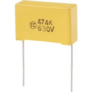 👉 TRU COMPONENTS 1 stuk(s) MKS-foliecondensator Radiaal bedraad 0.47 µF 630 V/DC 5 % 27.5 mm (l x b x h) 32 x 11 x 20 mm