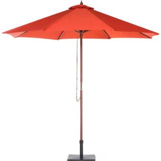 👉 Rood Beliani Toscana - Parasol-rood-polyester 4260580928095