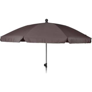 👉 4goodz Strand-/tuinparasol Met Volant 200 Cm - Taupe 6013917330362