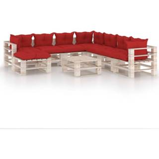 👉 Grenenhout Vidaxl 9-delige Loungeset Met Kussens Pallet 8720286306192