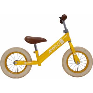 👉 Loopfiets geel Amigo Met 2 Wielen Step 12 Inch Junior 8719817986231