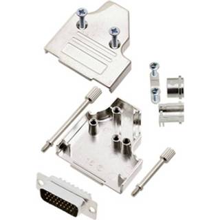 👉 TRU COMPONENTS TCMHDM3515HDP26K 7709024 D-sub male connector-set 35 ° Aantal polen: 26 Soldeerkelk 1 stuk(s)