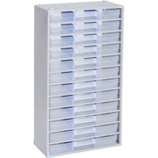 Opbergkast transparant zilver Allit 464800 voor kleine onderdelen VarioPlus ProM 57/36 (b x h d) 300 565 140 mm Zilver, 1 stuk(s) 4005187648003