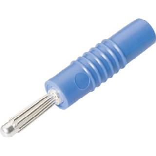 👉 Schnepp S 4004 S Pluimstekker Stekker, recht Stift-Ø: 4 mm Blauw 1 stuk(s)