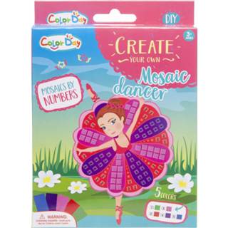 👉 Roze Lg-imports Mozaïekstickers Balletdanseres 16 Cm 8719817435364