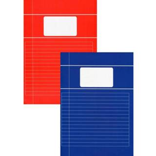 👉 Schrift blauw rood Benza - Basic Schriften A4 Lijn En 6 Stuks 8718998015723