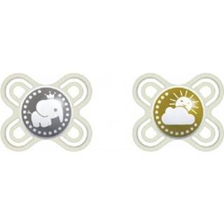 👉 Speen siliconen m Mam Perfect Birth Fopspeen - 0-2 + Set Van 2 Olifant / Zon 3612407667143