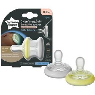 👉 Speen Tommee Tippee Ctn Fopspeen - Natural Night Shape X2 0-6 Maanden 5010415334848