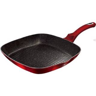 👉 Grillpan rood zwart aluminium Berlinger Haus 1271 - Burgundy 28 Cm Rood/zwart 5999056766853