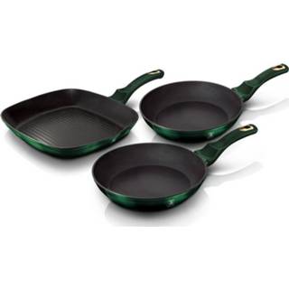 👉 Pannenset titanium Berlingerhaus 6167 - Met Driedubbele Coating Emerald Collection 5999108408298