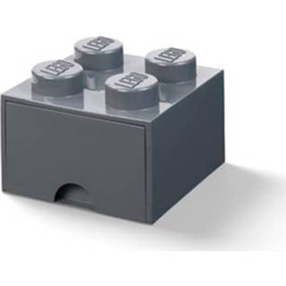 👉 Opbergdoos grijs polypropyleen Lego-blokje Met Lade, 5,7 Liter, - Lego 5711938034290