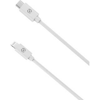 👉 Wit PVC Lightning Naar Type-c Kabel, 2 Meter, - Celly 8021735750727
